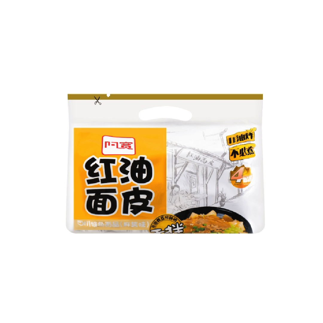 白家Baijia Red Oil Instant Wide Noodle Sesame Paste Flavour 480G