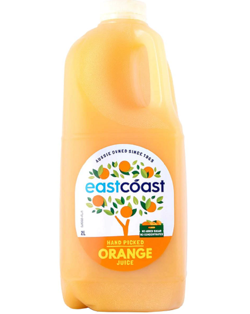 East Coast H/P Orange Juice 2L
