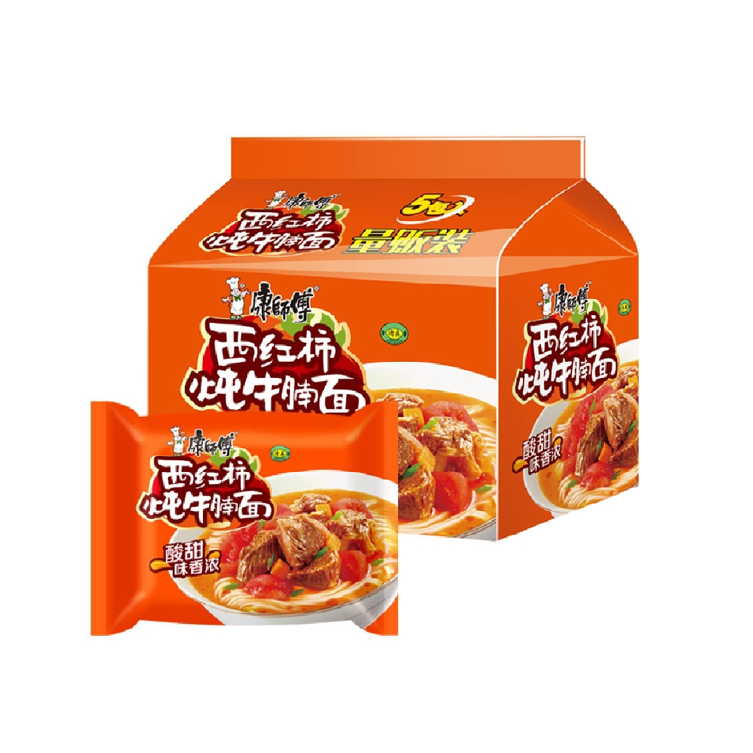 康师傅KSF Instant Noodle With Tomato Soup & Beef Brisket 100G*5PK