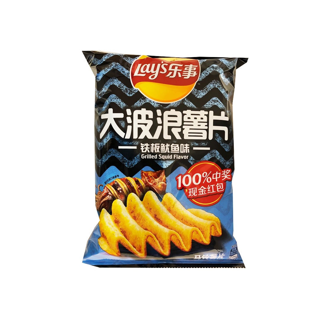 乐事Lays Big Wave Potato Chip Grilled Squid Flavour 70G
